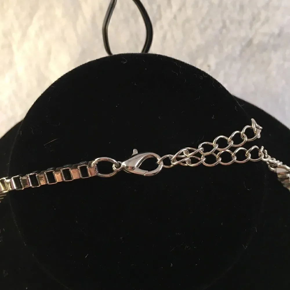 Erica Silver-tone Metal Geometric Necklace NWT